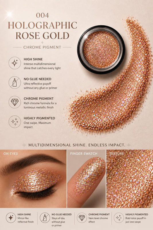 International Pigment - Holographic Rose Gold 004