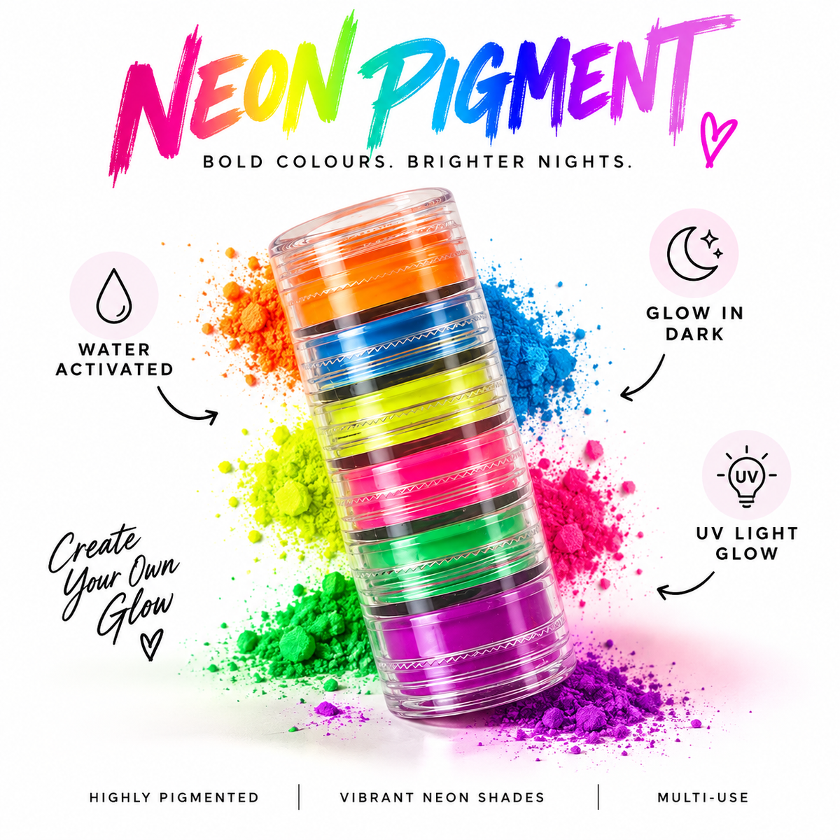 Neon Pigments Stack of 6