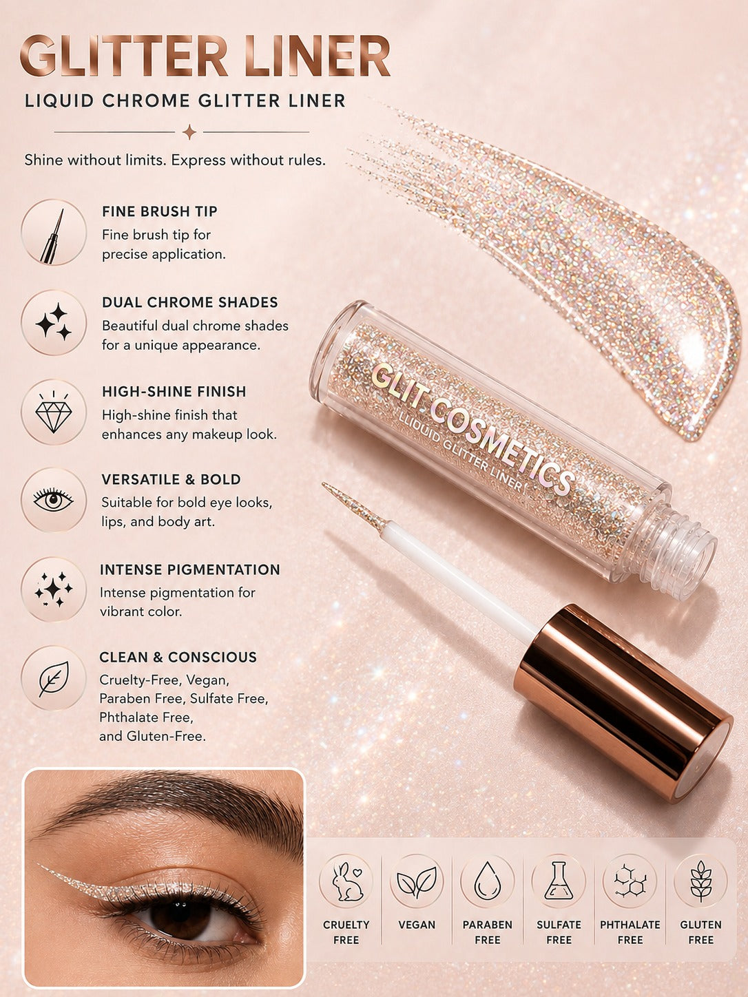 Liquid Glitter Liner - Prism Punch