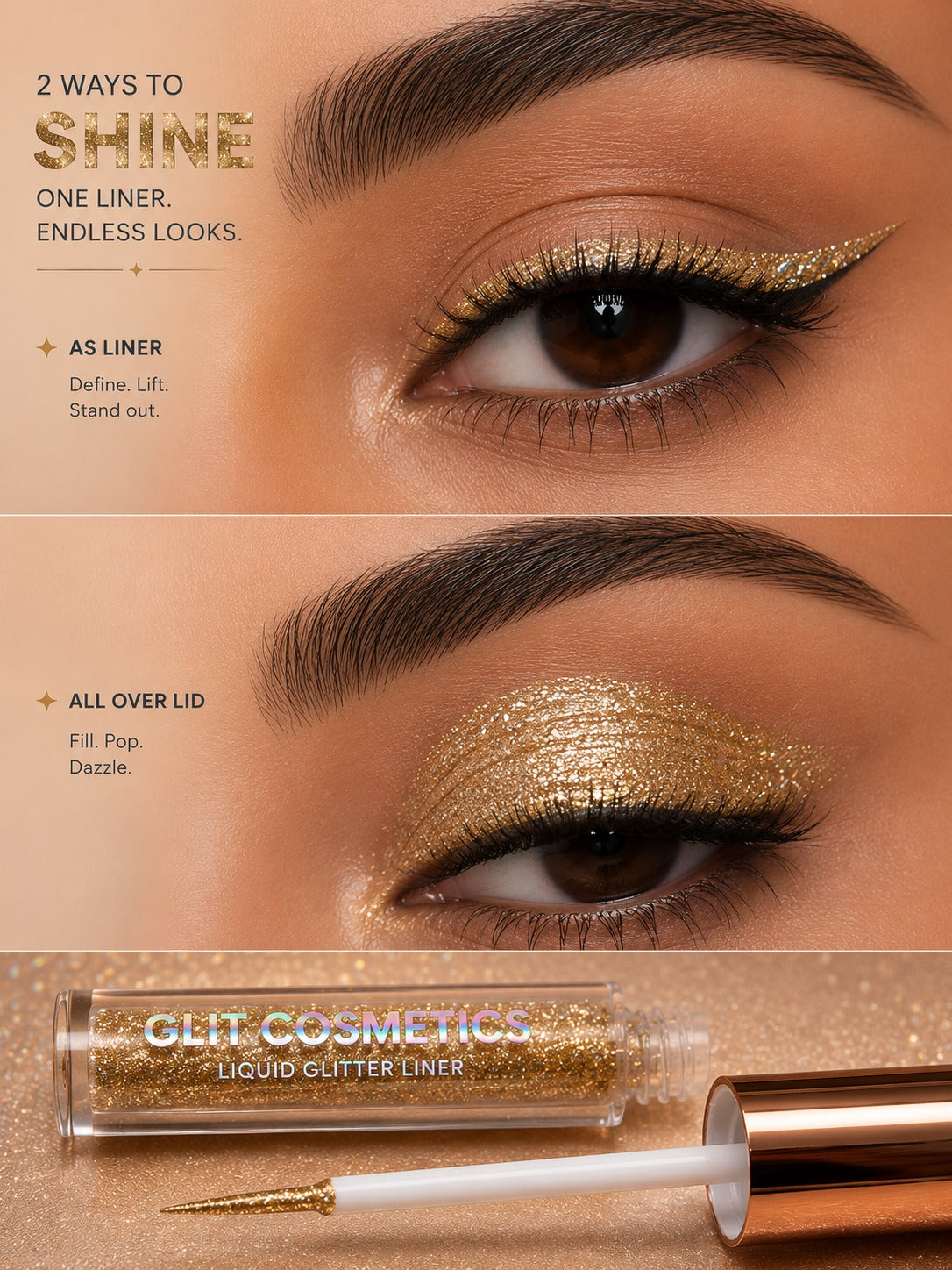 Liquid Glitter Liner - Golden Hour