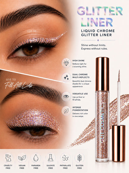 Liquid Glitter Liner - Rose Quartz